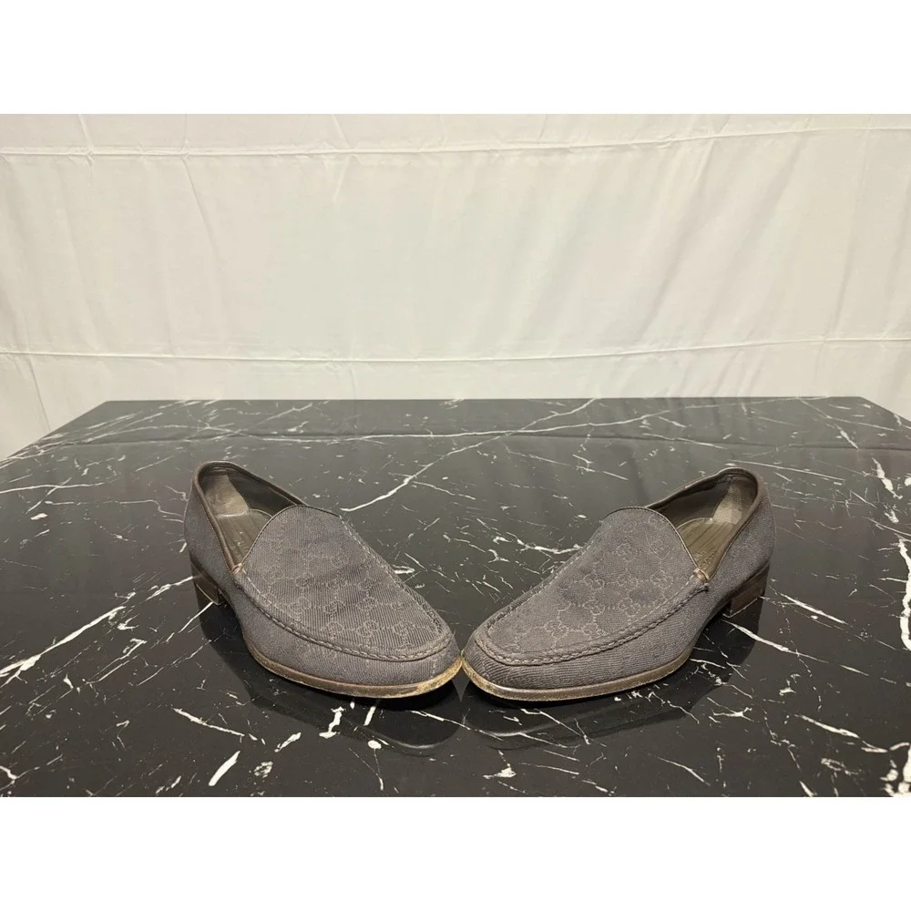 Gucci GG Monogram Loafers Shoes Mens Size 8.5 US Brown Vintage Tom Ford Era